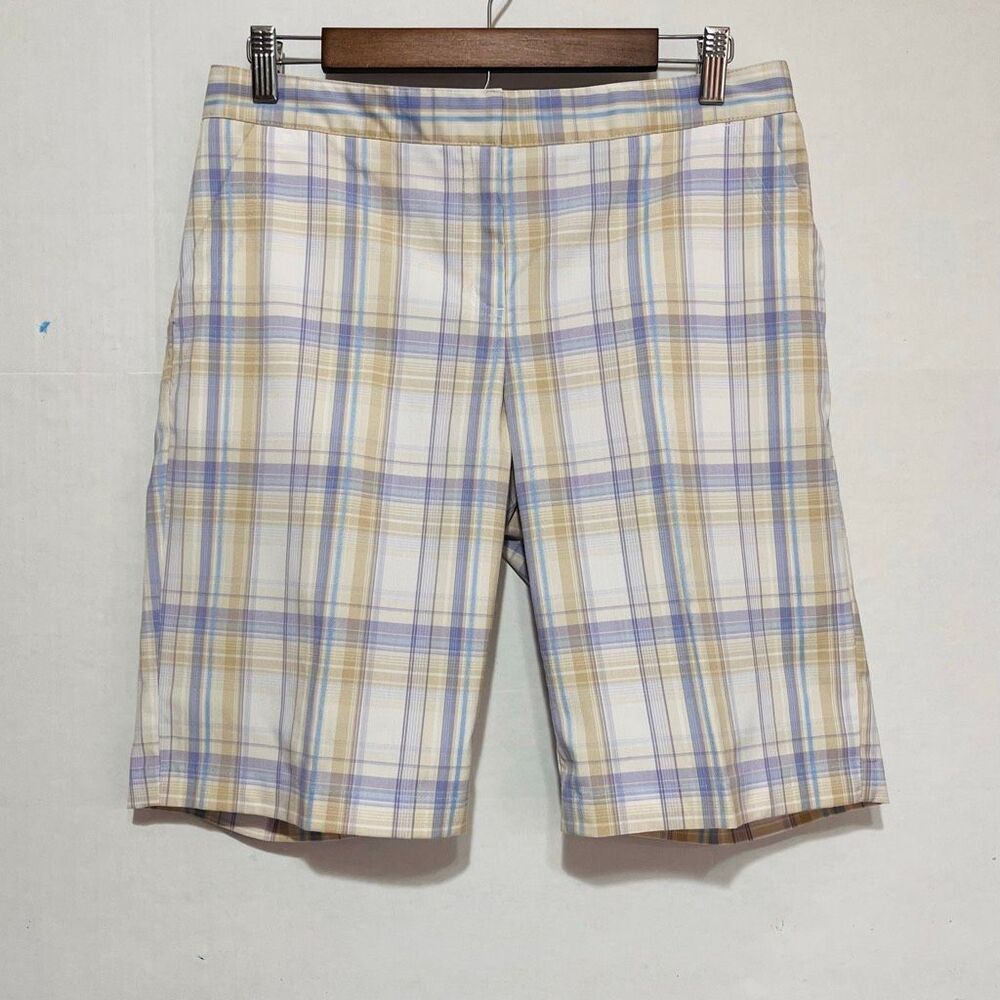 Izod PerformX Plaid Golf Shorts Womens Size 6